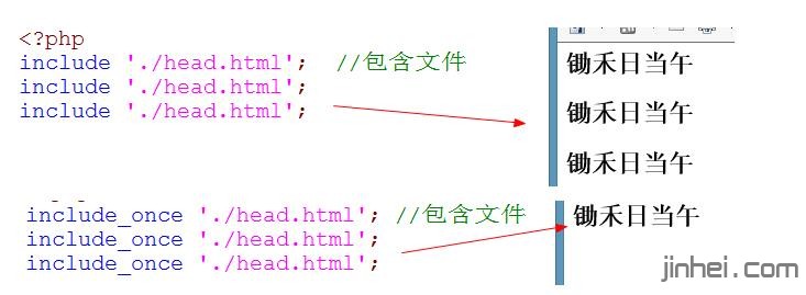 php包含文件require和include