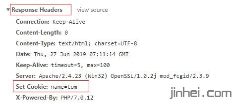 php开发setcookie()操作响应头